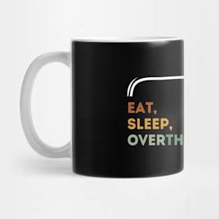 Thoughtful 'Eat, Sleep, Overthink' Tee - Mindful Style Mug